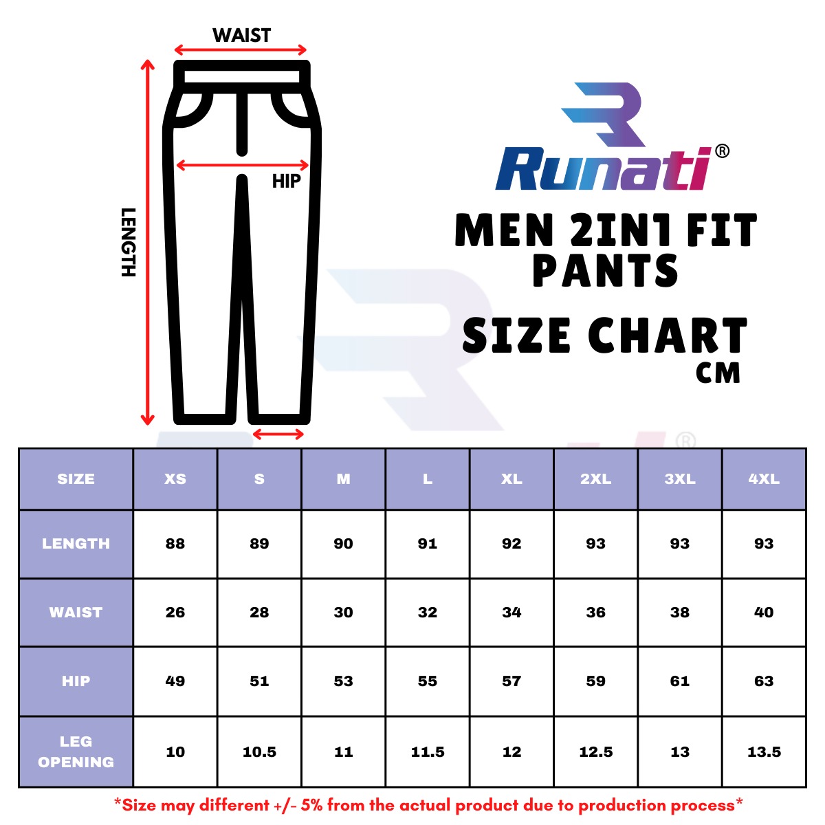 Runati Men 2 in 1 Fit Pants Sport clothing Soccer Game Clothing RFP306 - Image 3